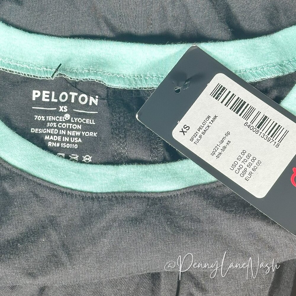 NWT Peloton Tulip Back Athletic Tank Top Black - Picture 6 of 8